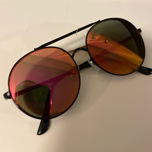 Unisex round steampunk style sunglasses. Trendy - Picture 6 of 6